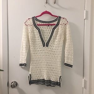 Crochet White Beach Cover-Up S/XS